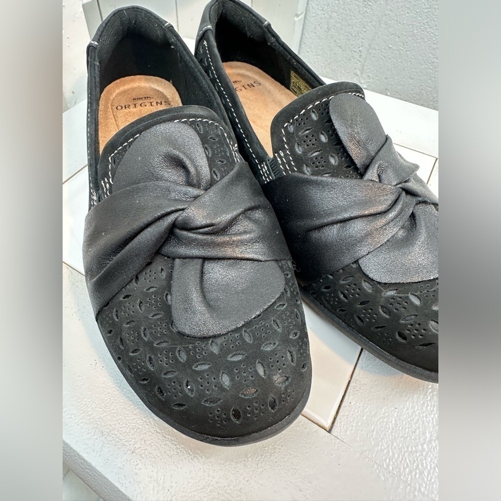 Earth Origins Finley Black Slip Ons Lightweight Loafer Comfort Flats Women’s 6.5 - Picture 8 of 13